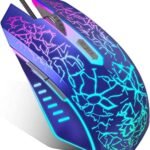 VersionTECH. Gaming Mouse, Wired Gaming Mice with 4 Level DPI 800/1200/1600/2400, 7 Colors RGB LED Breathing Light for Laptop PC Notebook Computer Games
